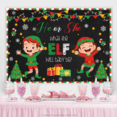 Was Elf Wille Der Baby Sei Weihnachten Babydusche Hintergrund